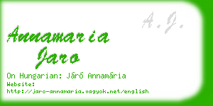 annamaria jaro business card
